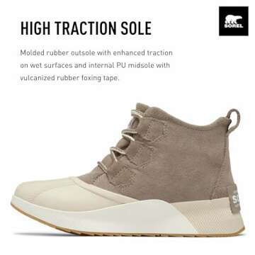 Sorel Women's Out N About lll Classic Waterproof Boots - Omega Taupe, Bleached Ceramic - Size 7.5