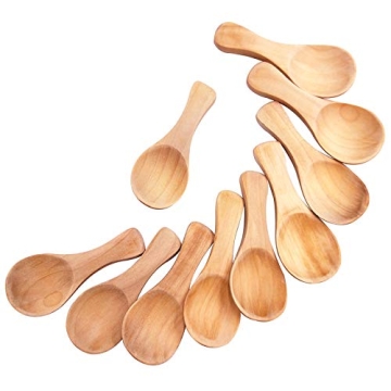 Handmade Wooden Salt Spoons 10Pcs Eco-Friendly Premium