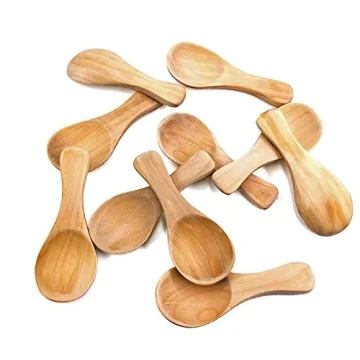 Handmade Wooden Salt Spoons 10Pcs Eco-Friendly Premium
