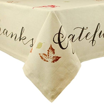 Rustic Autumn Leaves Tablecloth 60x84 for Thanksgiving