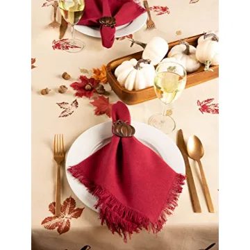 Rustic Autumn Leaves Tablecloth 60x84 for Thanksgiving