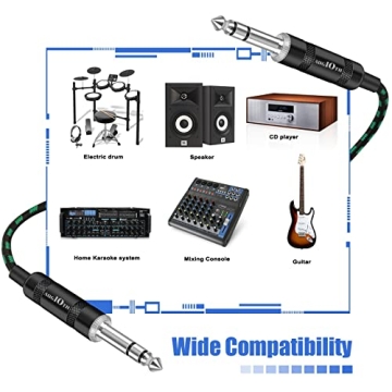 Augioth 30ft 1/4" TRS Cable for Superior Sound Quality