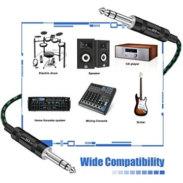 Augioth 30ft 1/4" TRS Cable for Superior Sound Quality
