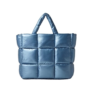 Stylish Women’s Padded Cotton Tote Bag - Large Capacity Quilted Design