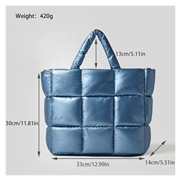 Stylish Women’s Padded Cotton Tote Bag - Large Capacity Quilted Design