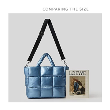 Stylish Women’s Padded Cotton Tote Bag - Large Capacity Quilted Design