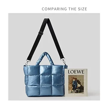 Stylish Women’s Padded Cotton Tote Bag - Large Capacity Quilted Design