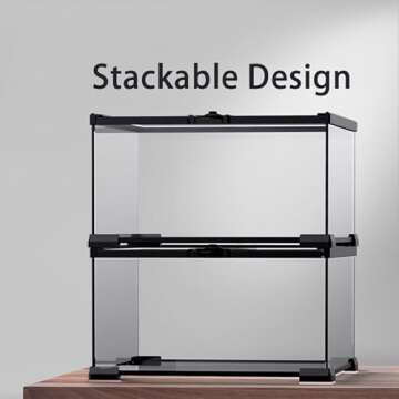 SARUFO Reptile Glass Terrarium Kit(8 Pieces) 12 * 8 * 6 in, Amphibian Tank Starter Kit, Suitable for Small Reptiles such as Geckos, Snakes, Lizards, Chameleons,Serpents(12 * 8 * 6 inchs)