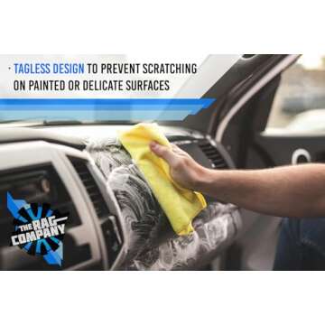 The Rag Company - All-Purpose Microfiber Terry Cleaning Towels - Commercial Grade, Highly Absorbent, Lint-Free, Streak-Free, Kitchens, Bathrooms, Offices, 300gsm, 16in x 16in, Pink (12-Pack)