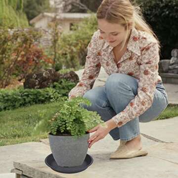 Durable MSKIAUO Plant Saucer Set for Indoor and Outdoor Use