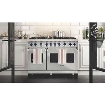 HONEST WEAVE GOTS Certified Organic Cotton Kitchen Hand and Dish Towel Sets - Oversized 20x30 inches, Fully Hemmed, in Designer Colors, 6-Pack, Sand Stripe