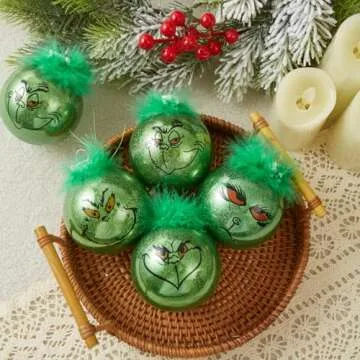 Grinchmas 12pc Christmas Elf Ornaments for Festive Decor