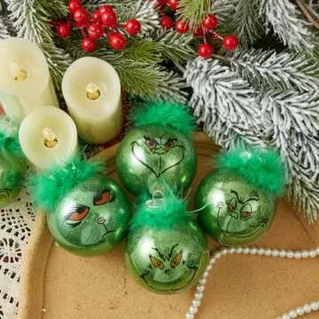 Grinchmas 12pc Christmas Elf Ornaments for Festive Decor