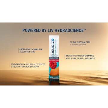 Liquid I.V.® Hydration Multiplier Sugar-Free - Rainbow Sherbet | Electrolyte Powder Drink Mix | 1 Pack (14 Servings)
