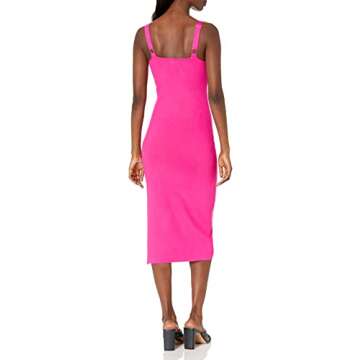 The Drop Women's Sylvia Midi Sweater Dress, Hot Pink, XXL, Plus Size