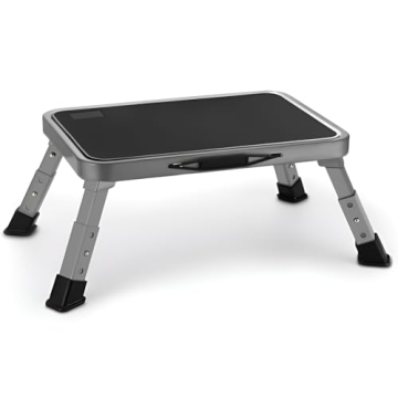 Jocauto Foldable Step Stool - Adjustable Non-Slip Platform for Safe Height Access