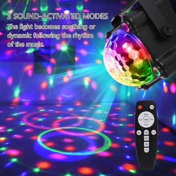 Yinpkteo Party Disco Ball Light 6 Colors