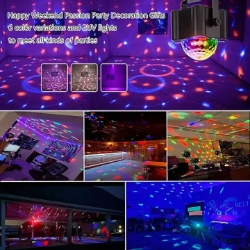 Yinpkteo Party Disco Ball Light 6 Colors