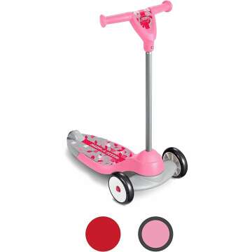 Kids 3 Wheel Pink Kick Scooter for Ages 2-5