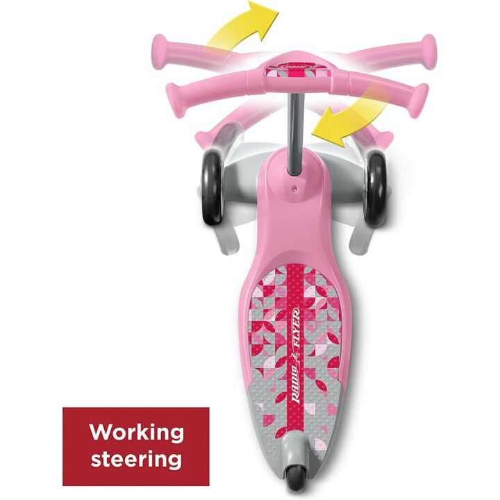 Kids 3 Wheel Pink Kick Scooter for Ages 2-5