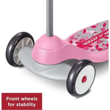 Kids 3 Wheel Pink Kick Scooter for Ages 2-5