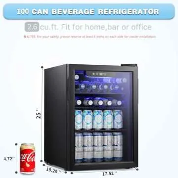 Antarctic Star 100 Can Beverage Refrigerator with Adjustable Shelves