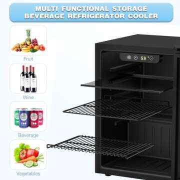 Antarctic Star 100 Can Beverage Refrigerator with Adjustable Shelves