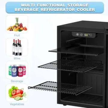 Antarctic Star 100 Can Beverage Refrigerator with Adjustable Shelves