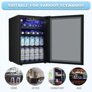 Antarctic Star 100 Can Beverage Refrigerator with Adjustable Shelves