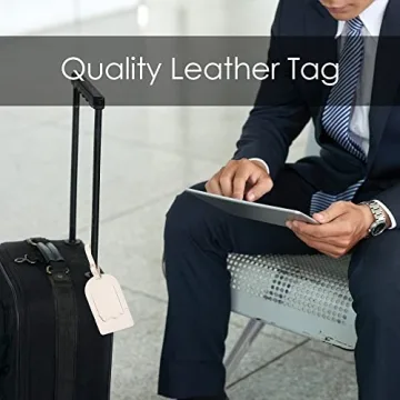 GELVTIC Faux Leather Luggage Tags Privacy Protection Travel