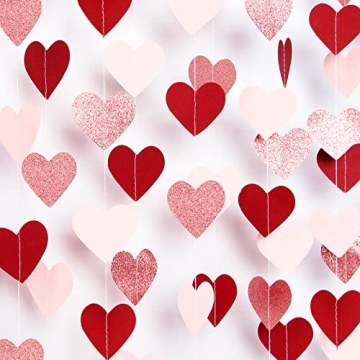 Rose-Gold Heart Party Garland 52Ft for All Occasions