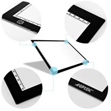 A3 Light Box, AGPtek LED Artcraft Tracing Light Pad Ultra-Thin USB Power Cable Dimmable Brightness Tatoo Pad Animation, Sketching, Designing, Stencilling X-ray Viewing W/USB Adapter (PSE Approval)