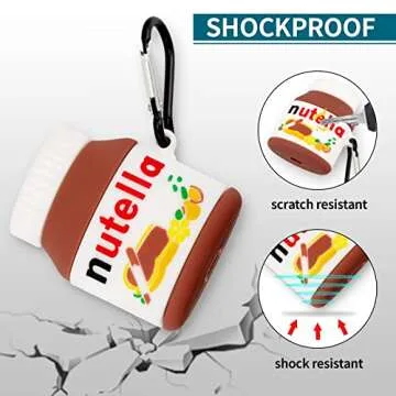 Airpods Case, Soft Silicone Cartoon Protective Cover with Keychain for Airpods 1st & 2nd Generation, Cute Funny Fashion Women Girl Kids Airpod Cover(Chocolate Bottle)