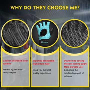 Ihuan Breathable Weight Lifting Gloves for Ultimate Support
