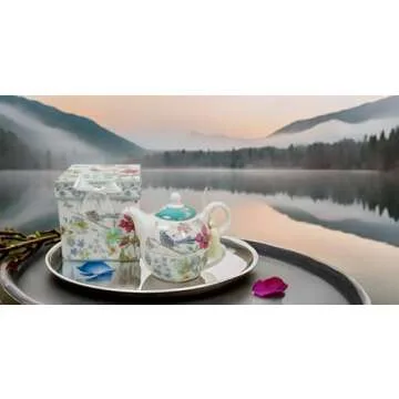 Lightahead Blue Bird Tea Set in Handmade Gift Box