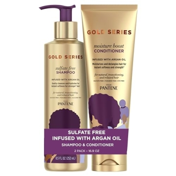 Pantene Gold Series Sulfate-Free Shampoo & Conditioner with Argan Oil