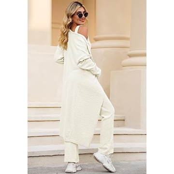 Fixmatti Women's Cozy 3-Piece Fleece Loungewear Set
