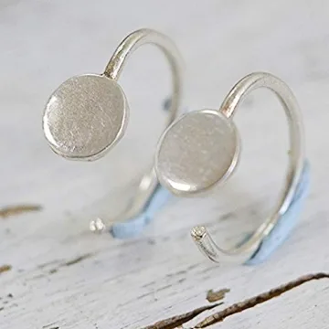 Sterling Silver Huggie Hoop Threader Earrings for Elegance