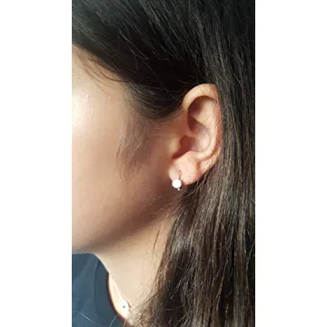 Sterling Silver Huggie Hoop Threader Earrings for Elegance