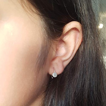 Sterling Silver Huggie Hoop Threader Earrings for Elegance