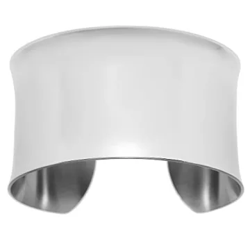 Lavari Stainless Steel Wide Cuff Bangle Bracelet Women