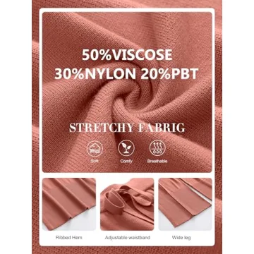 ANRABESS Women's Oversized Knit Sweater Wide Leg Pant Set