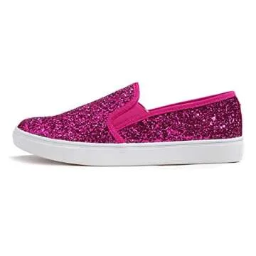 FEVERSOLE Women's Glitter Slip-On Casual Flats Size 8.5 M US