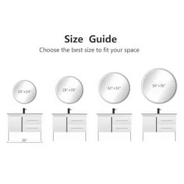 B&C 32" Round Mirror with Matte Black Frame - Stylish Decor