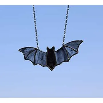 Charming Stained Glass Bat Suncatcher for Any Decor