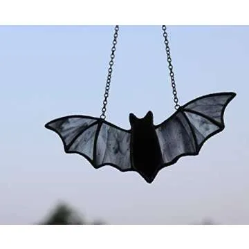 Charming Stained Glass Bat Suncatcher for Any Decor