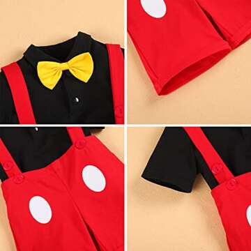 Baby Boys Halloween Christmas Costume with Mouse Ears