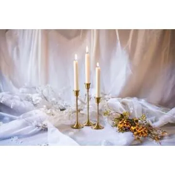 Elegant Set of 6 Gold Taper Candlestick Holders for Any Occasion