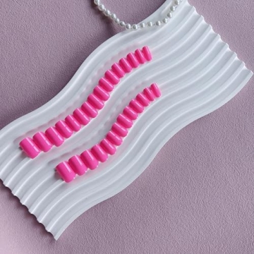 KQueenest Hot Neon Pink 30 PCS Press on Nails for Women