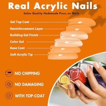 KQueenest Hot Neon Pink 30 PCS Press on Nails for Women